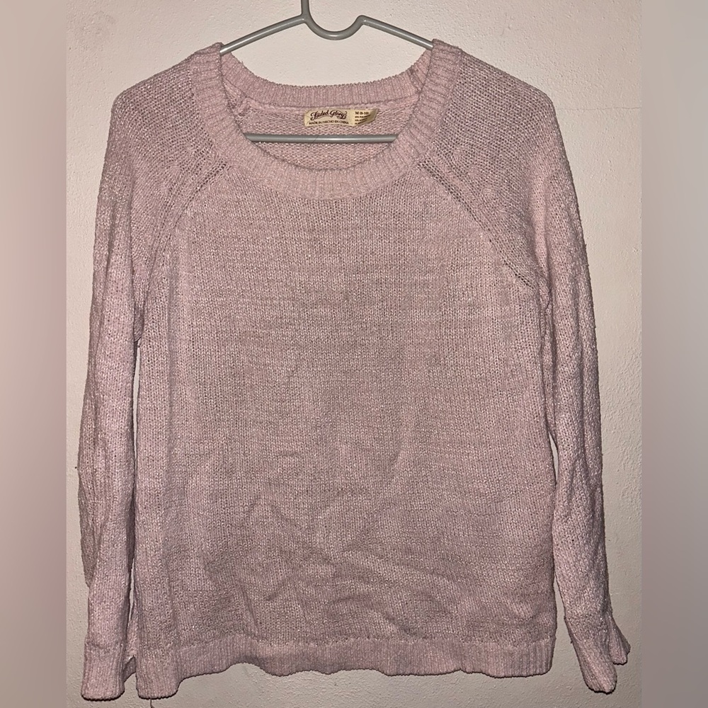 Blush pink sparkle sweater